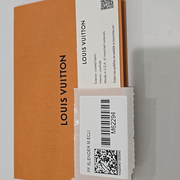 Louis Vuitton Mens Wallet Black Monogram Canvas Bifold Slender Eclipse M62294 - Picture 2 of 16